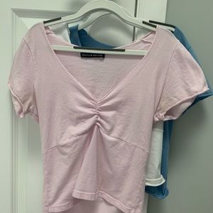 Three Brandy Melville short sleeve shirts